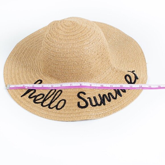 Hello Summer Floppy Wide Brim Hat, NEW - Picture 3 of 3